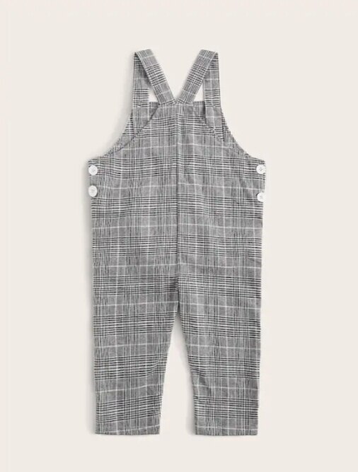 Pudcoco Sommer Kleinkind Overalls Baby Hosenträger Hosen Plaid Baby Junge Mädchen Sleeveless Gentleman Overall Für Kinder: Plaid Suspenders / 9m