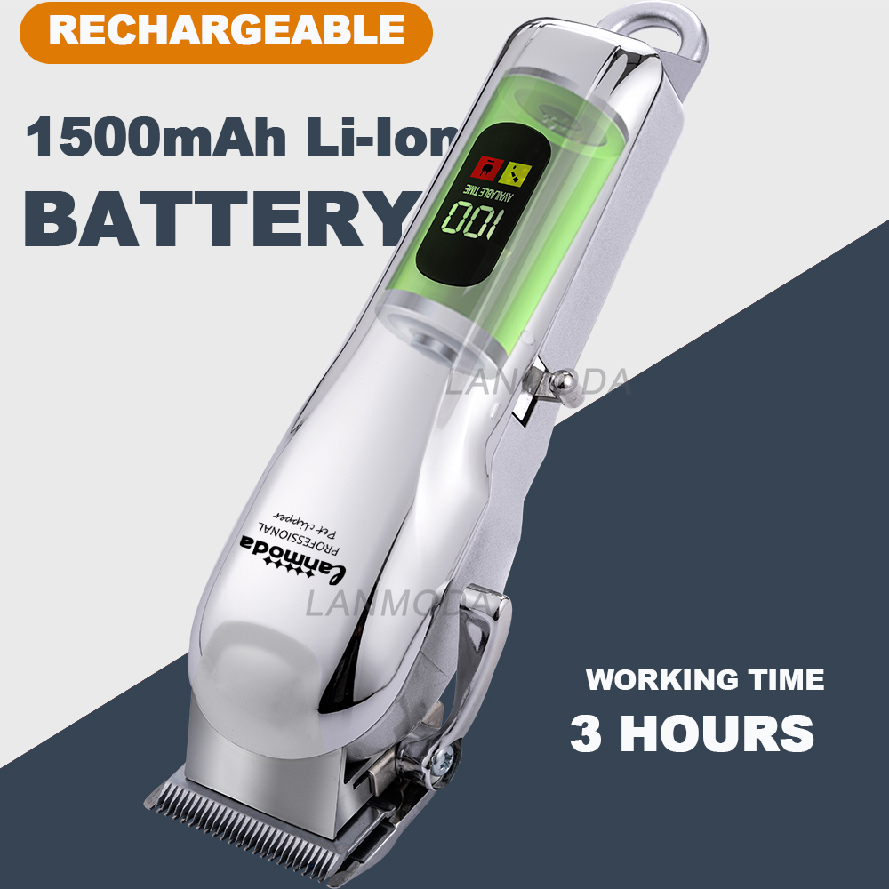 Elektrische Honden Grooming Clipper Professionele Haar Snijder voor Huisdieren Tondeuse Draadloze Geluidsarme Scheerapparaat Cutter Machine Schaar