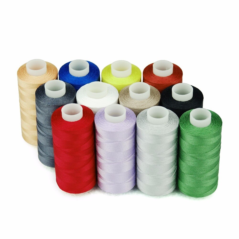 12 Multi Farben 100% Mercerisierter Baumwolle Nähgarn einstellen 50 s/3 für Quilten NäHenne etc-550 Meter jeder