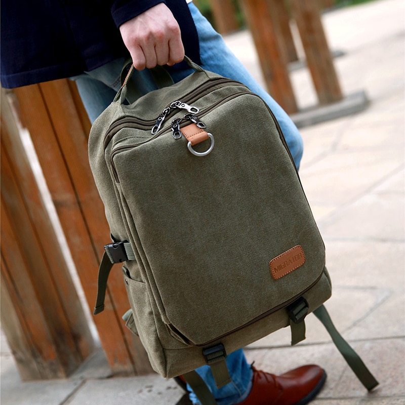 Canvas casual 's laptop ryggsekk merke trend enkel mann reise ryggsekk slitesterk skole bag sport bag gutt