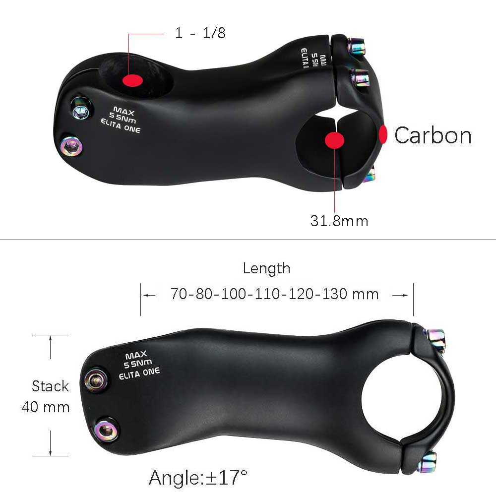 Toseek – tige de guidon de vélo de route 31.8mm, 1... – Grandado