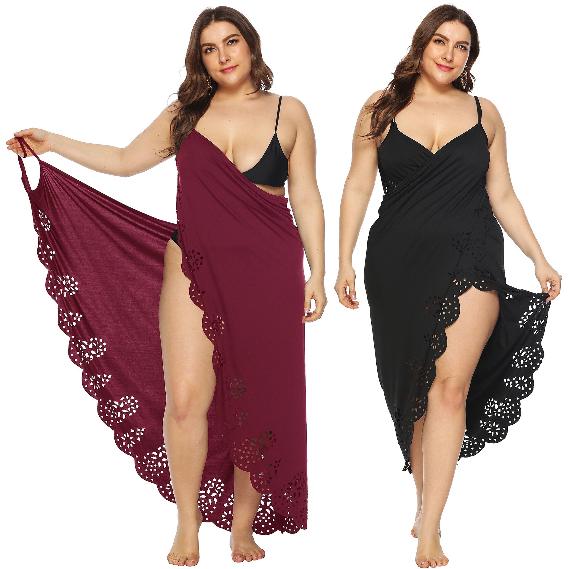 Tunieken Voor Het Strand Pareo Mesh Cover Up Badpak Vrouwen Zomer Jurk Kimono Baden Stand Grensoverschrijdende Grote Maat dames Kalebas