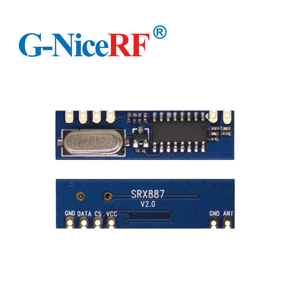 Module récepteur de données RF sans fil, 15 pièces/lot, SRX887 433MHz, ASK, Super hétérodyne