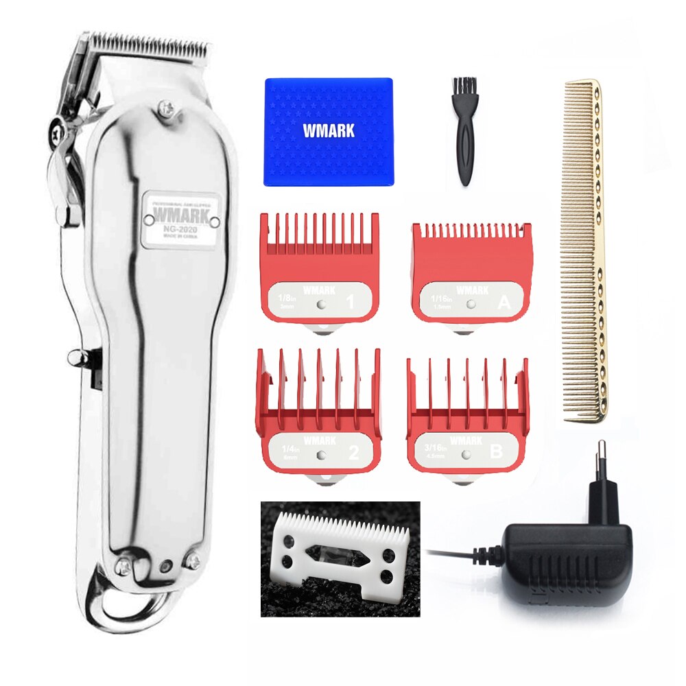 Wmark Alle-Metalen Cordless Tondeuse NG NG Elektrische Tondeuse 2500Mah Draadloze Haar Snijder Gouden Kleur: 2020S Set(W)