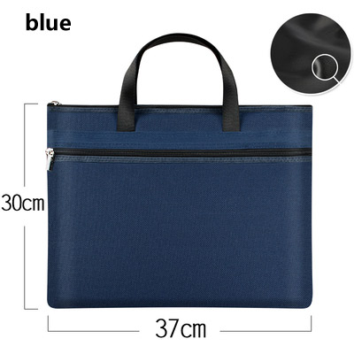 4 Color Commercial Business Document Bag A4 Tote file folder Filing Bag Meeting Bag Side Zipper Pocket office bags for documents: 7