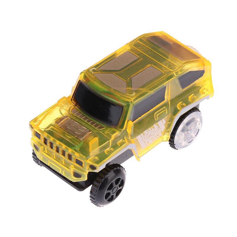Educatief Elektronica Speciale Auto Voor Magic Spoor Speelgoed Met Knipperende Lichten Kid Railway Lichtgevende Machine Auto Brinquedos: Geel
