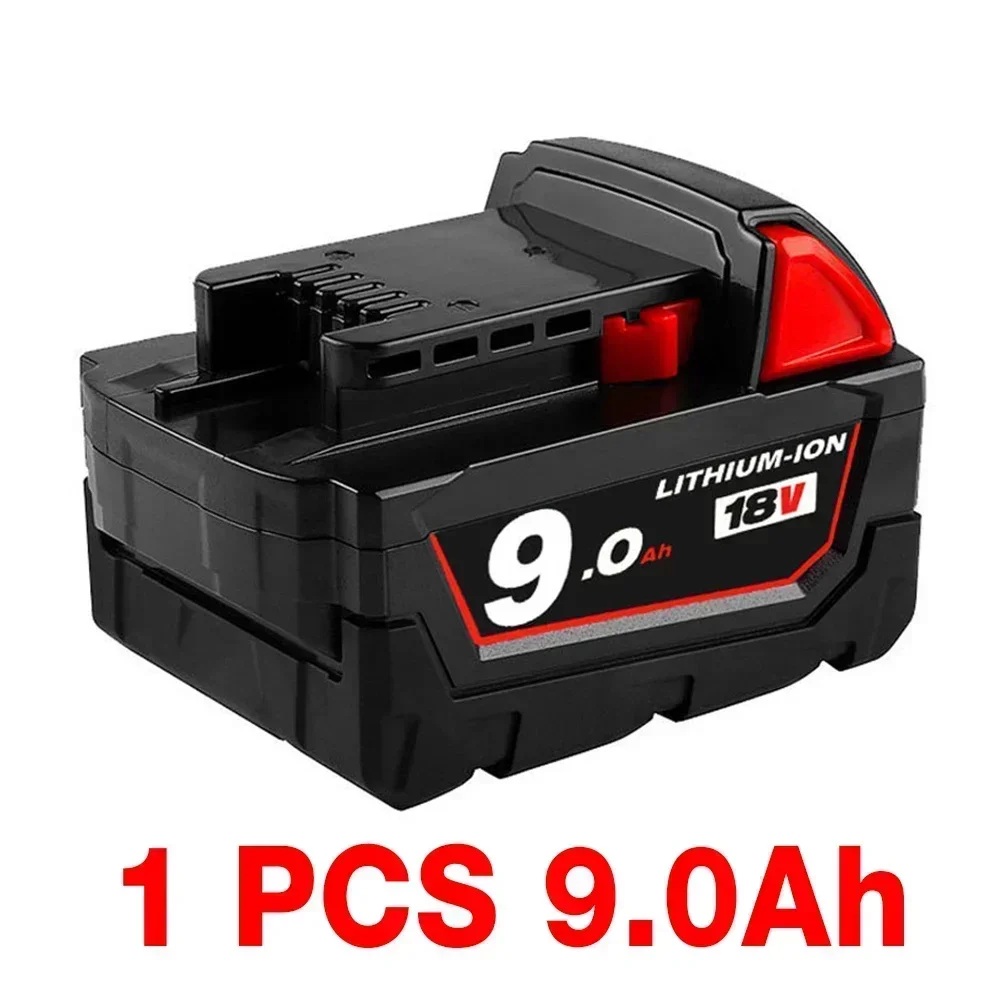 Dla Milwaukee M18 bateria 18V 12.0Ah 9.0Ah wymienna bateria litowa dla Milwaukee M18 48-11-1815 48-11-1850 2604-22 bateria: Niebieski