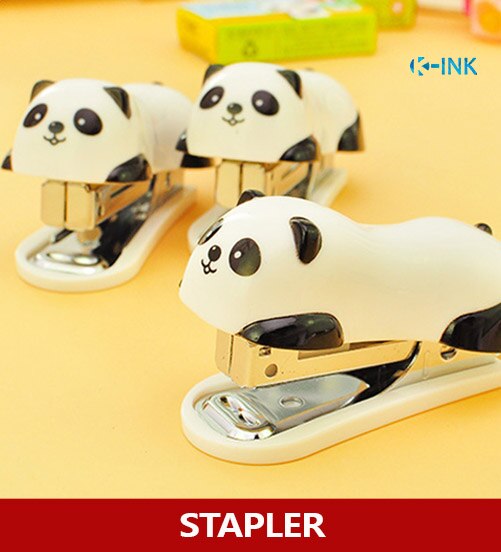1 set/partij, Kawaii Panda Mini Nietmachine, #10 Standaard Panda Papier Nietmachine met Nietjes