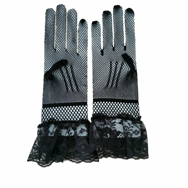 Ball Handschuhe Elegante Damen Spitze Handschuhe Mädchen Kurze Kostüm in Schwarz Neue verrotten Creme Prom Party Ball