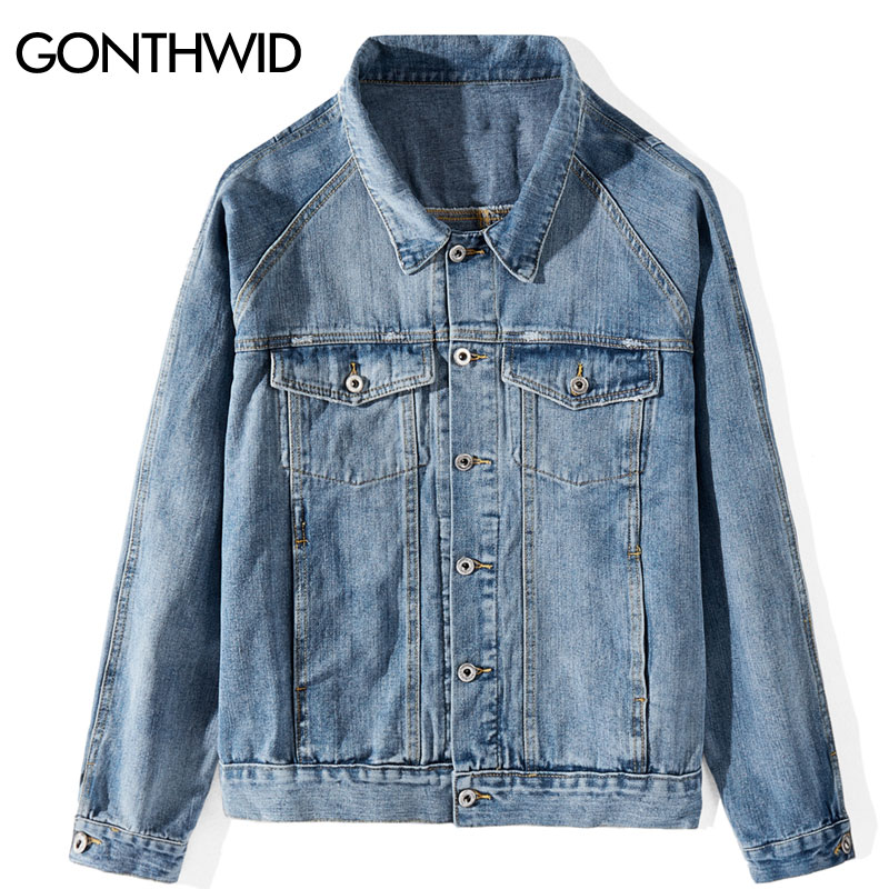 GONTHWID Graffiti esqueleto huesos imprimir chaqueta de mezclilla Streetwear hombres Hip Hop Punk Rock Jean abrigos Casual chaquetas