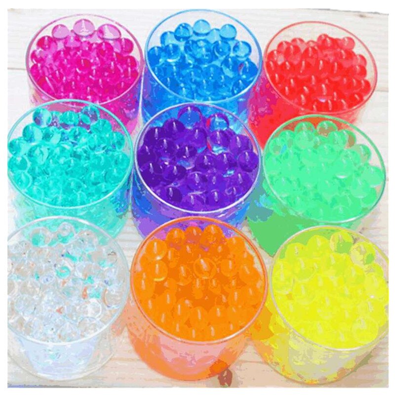 1000pcs Crystal Soil Hydrogel Gel Polymer Water Beads Decoration Plant Growing Water Balls Home Decor