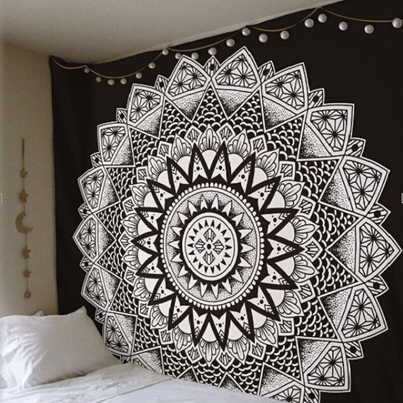 ✿s Chic Bohemia Mandala Floral Wall Hanging Tapestry For Wall Decoration Tribe Style Tapestry: 4