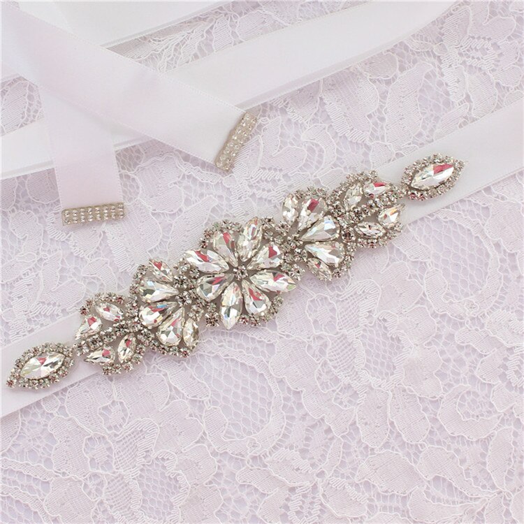 Hochzeit kleid gürtel strass braut gürtel kristall hochzeit gürtel hochzeit kleid zubehör: Weiß