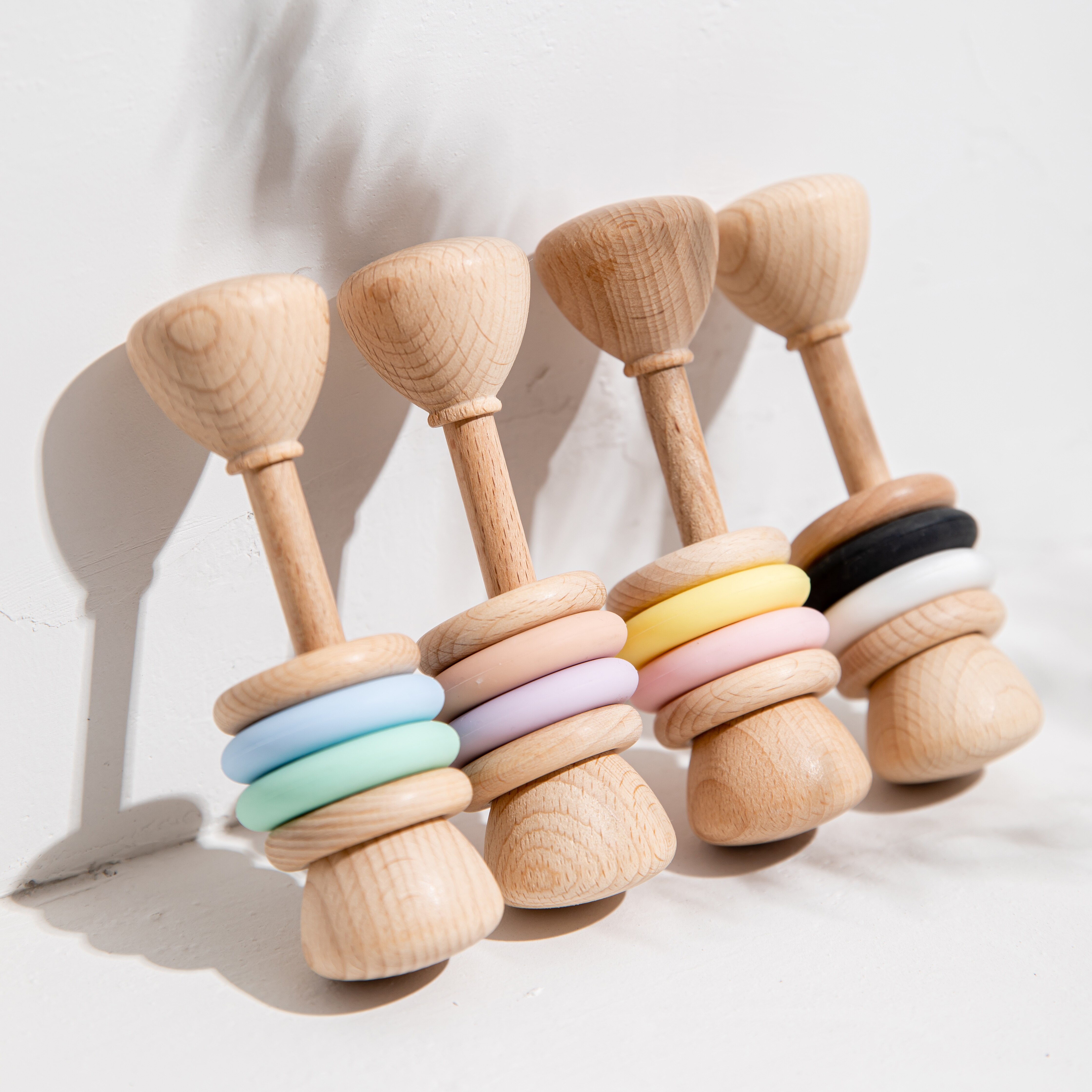 Houten Baby Rammelaars Baby Tandjes Muzikale Chew Play Gym Educatief Speelgoed Voor Kinderen Pasgeboren 0-12 Maanden
