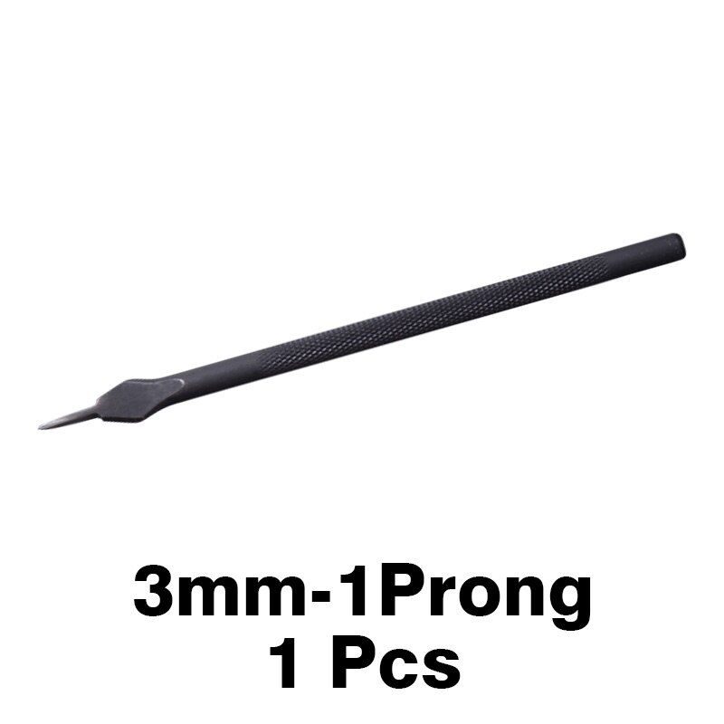 WUTA, 1 pieza, punta de diamante, cincel de cuero de hierro negro, herramientas de punzonado para artesanía de cuero, herramientas de costura disponibles de 3/4mm: Gris claro