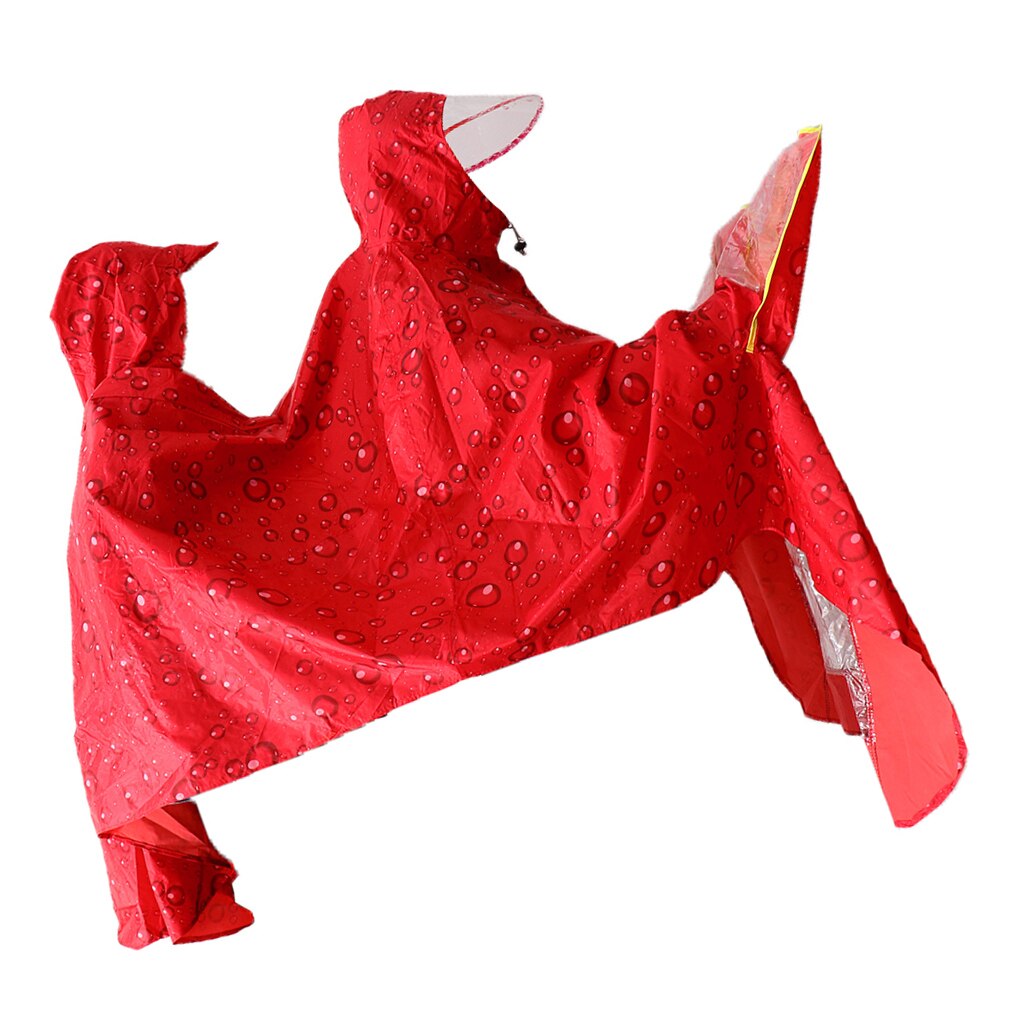 Chubasquero de bicicleta de ciclismo capa de lluvia Poncho de tela impermeable doble Poncho: Rojo