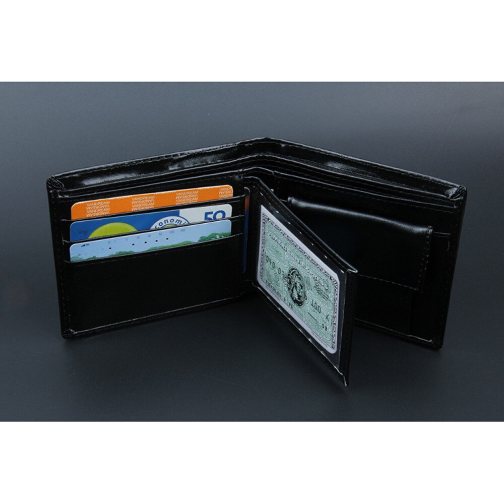 Pu Lederen Portefeuilles Solid Mannen Lederen Portemonnee Korte Business Purse Voor Man Id Credit Kaarthouder zakken