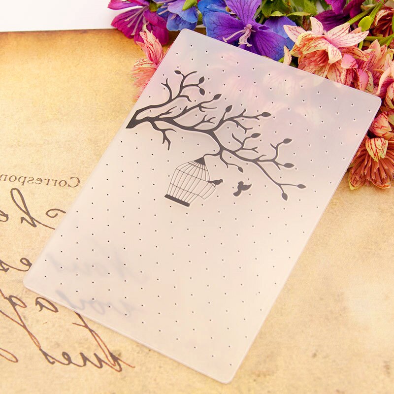 Planten Letters Embossing Mappen Maken Papieren Kaarten Ambachten Stencil Plakboek Template Plastic Transparante Postzegels Decor Handgemaakte