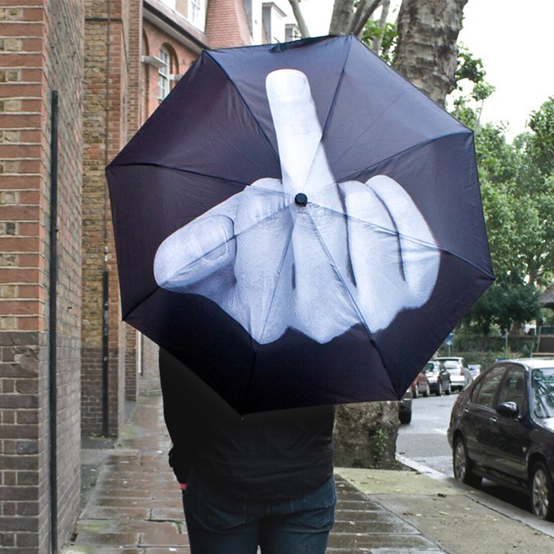 Cool Middelvinger Paraplu Regen Vrouwen Parasol Mannen Paraplu Impact Paraplu Zwart Middelvinger Paraplu