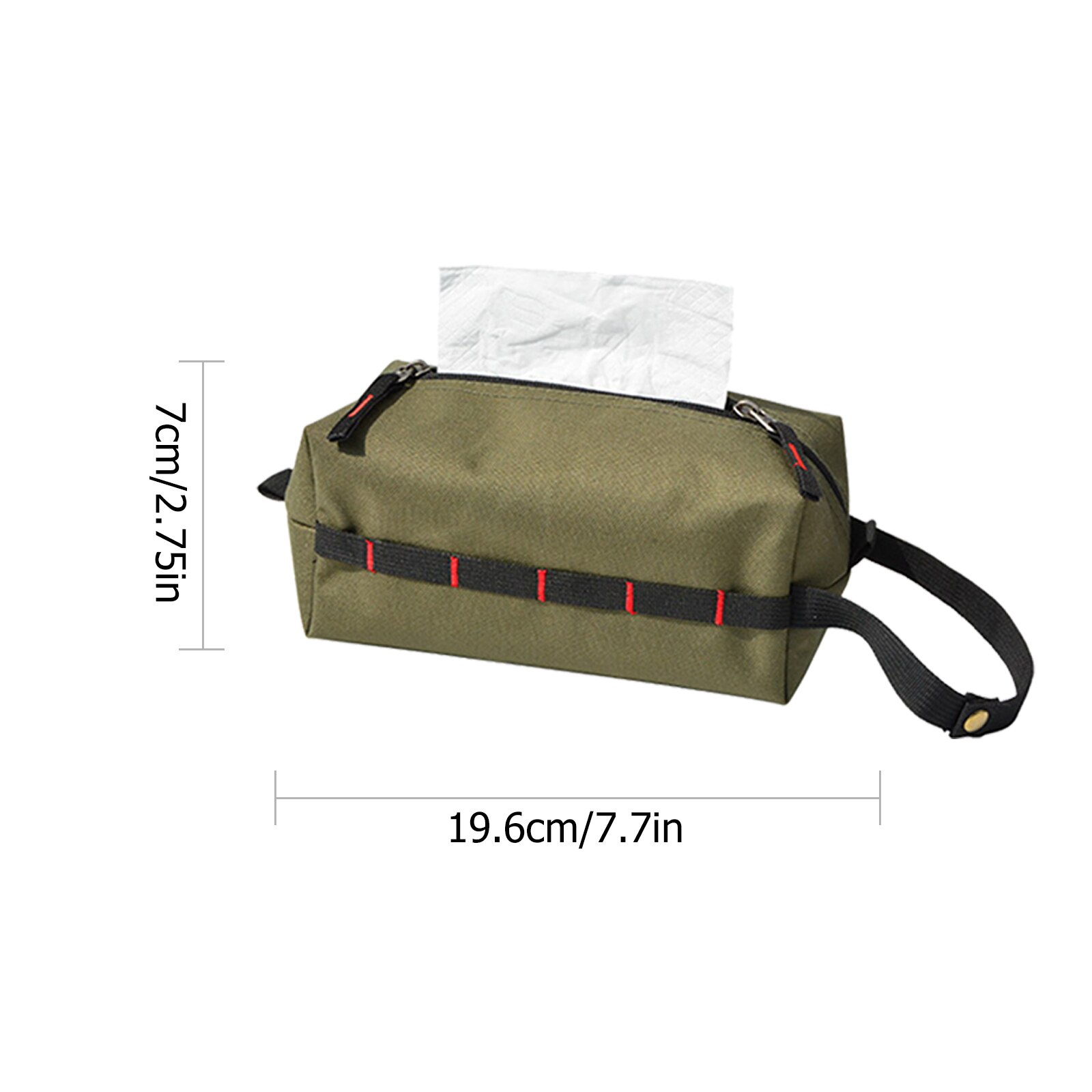 Caja de pañuelos de tela Oxford impermeable, dispensador de pañuelos faciales, bolsa de almacenamiento para acampar al aire libre y senderismo: B
