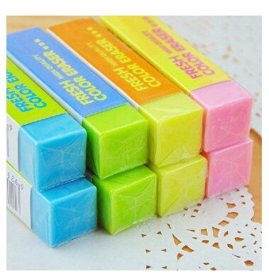 Deli Briefpapier Deli 3045 Multicolour Gum Kunst Rubber Student Briefpapier Rubber Snoep Kleur Gum