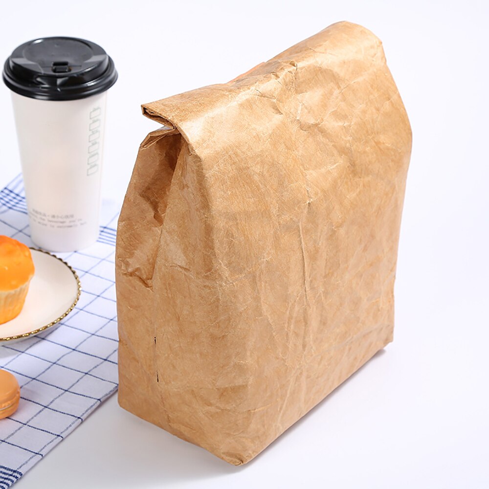 Madpakke dupont papir aluminium film madpakke taske genanvendelig papir madpose isoleret termisk madkasse picnic isolering