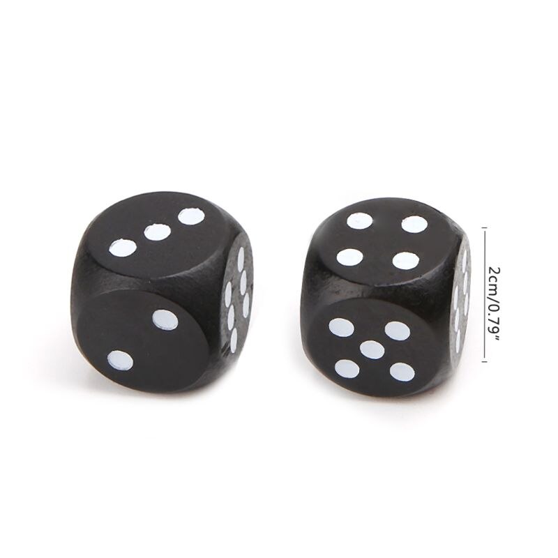 5pcs 20mm dadi in legno ad angolo tondo per Bar Nightclub Party RPG gioco da tavolo giocattoli per bambini