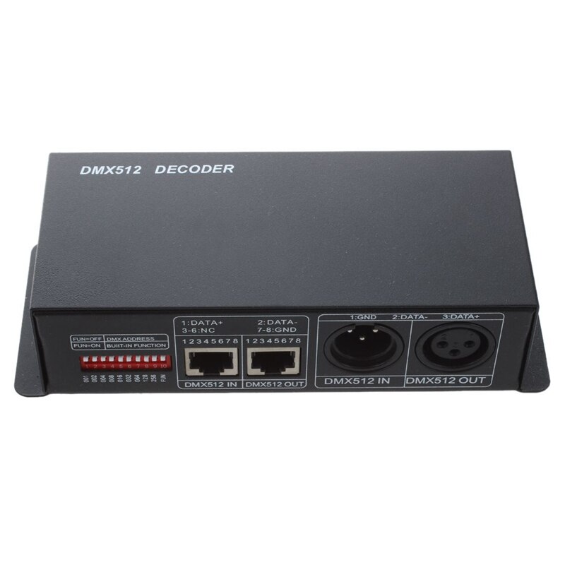Controlador LED decodificador DMX 512, 4 canales X 8A, controlador de 4 canales, cinta LED RGBW, cc 12V-24V, 3 unidades