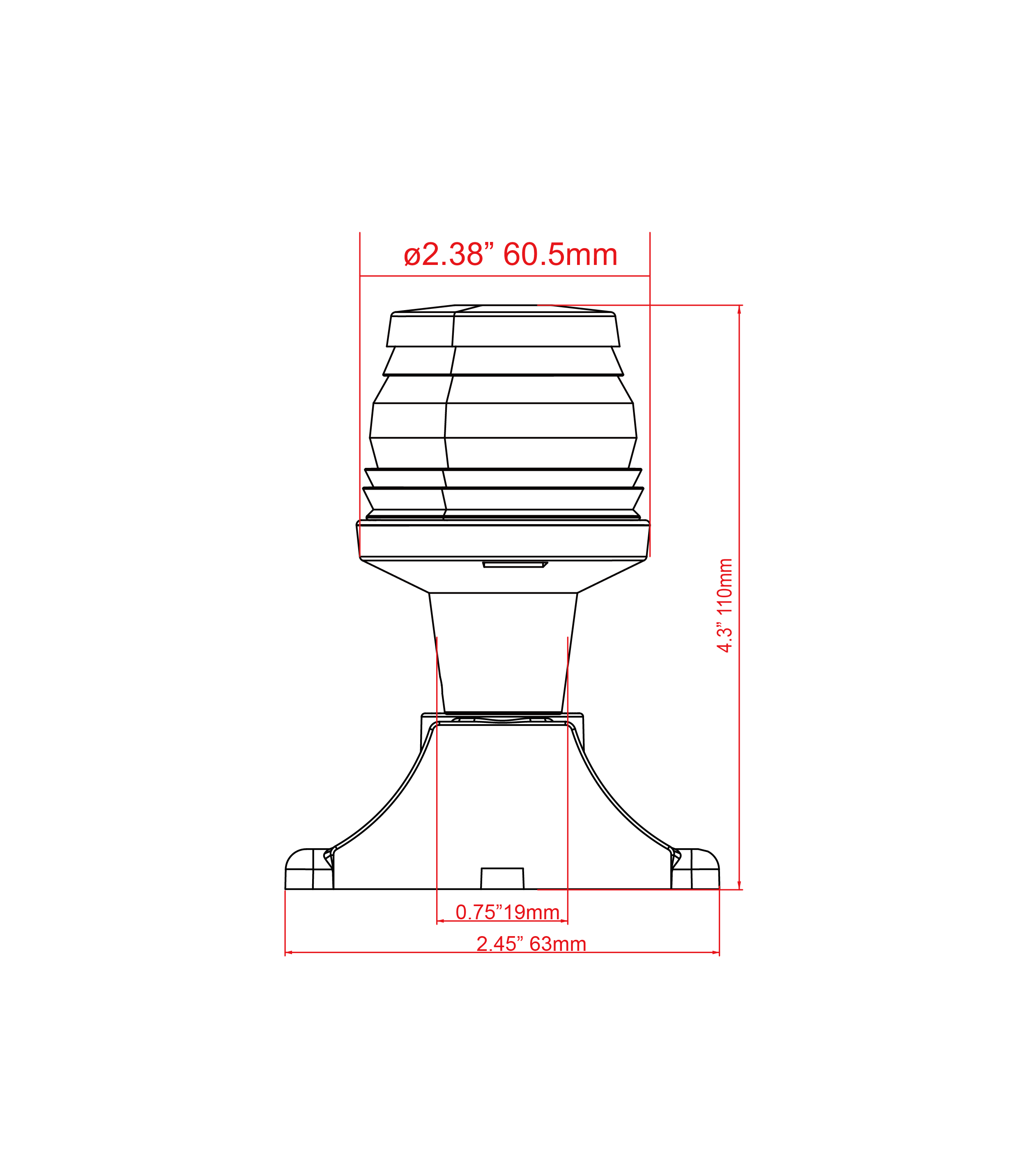 Boot Accessoires Marine Navigatie Licht Wit Allround Lamp Vast Monteren Basis Meerdere Stijlen Led Licht Wit/Zwart Behuizing