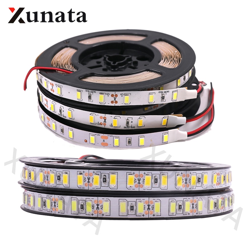 Dc 12V 5630 Led Strip 120Leds/M Smd 5730 Verlichting Breedte 8Mm 10Mm Flexibele Tape led Strip Licht Natuurlijke Wit/Warm Wit 5M