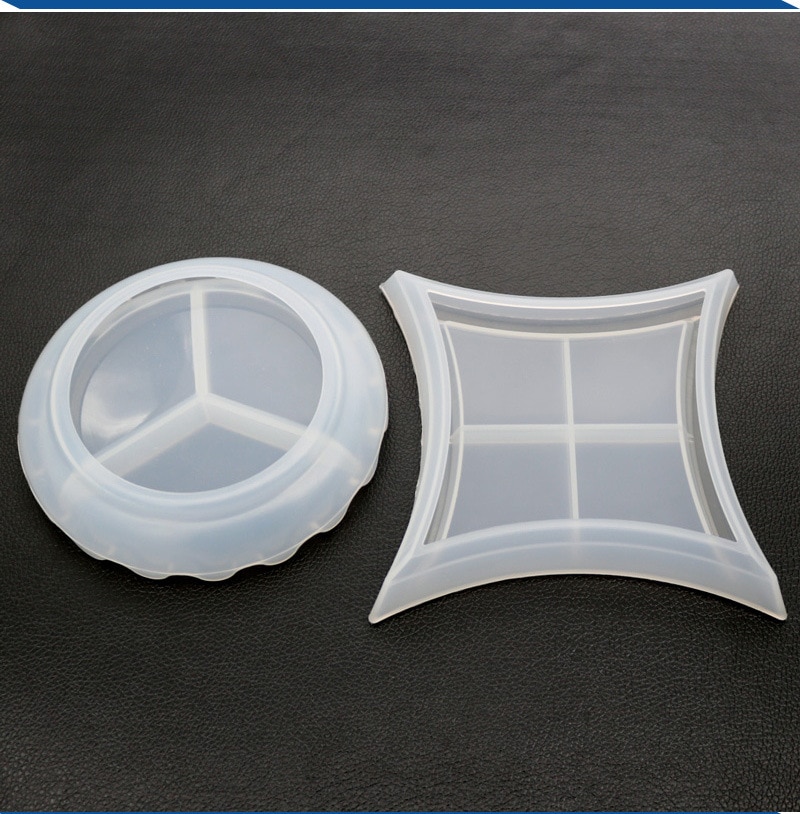 DIY crystal epoxy Resin mold irregular dish mold flower mirror manual storage box silicone mold