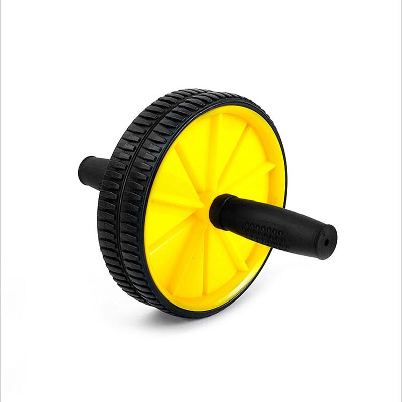Double-Wheel Abdomen Wheel AB Wheel Abdominal Wheel Fitness Equipment Gym Exercise Apparatus Functional And Removable Equipped: Yellow
