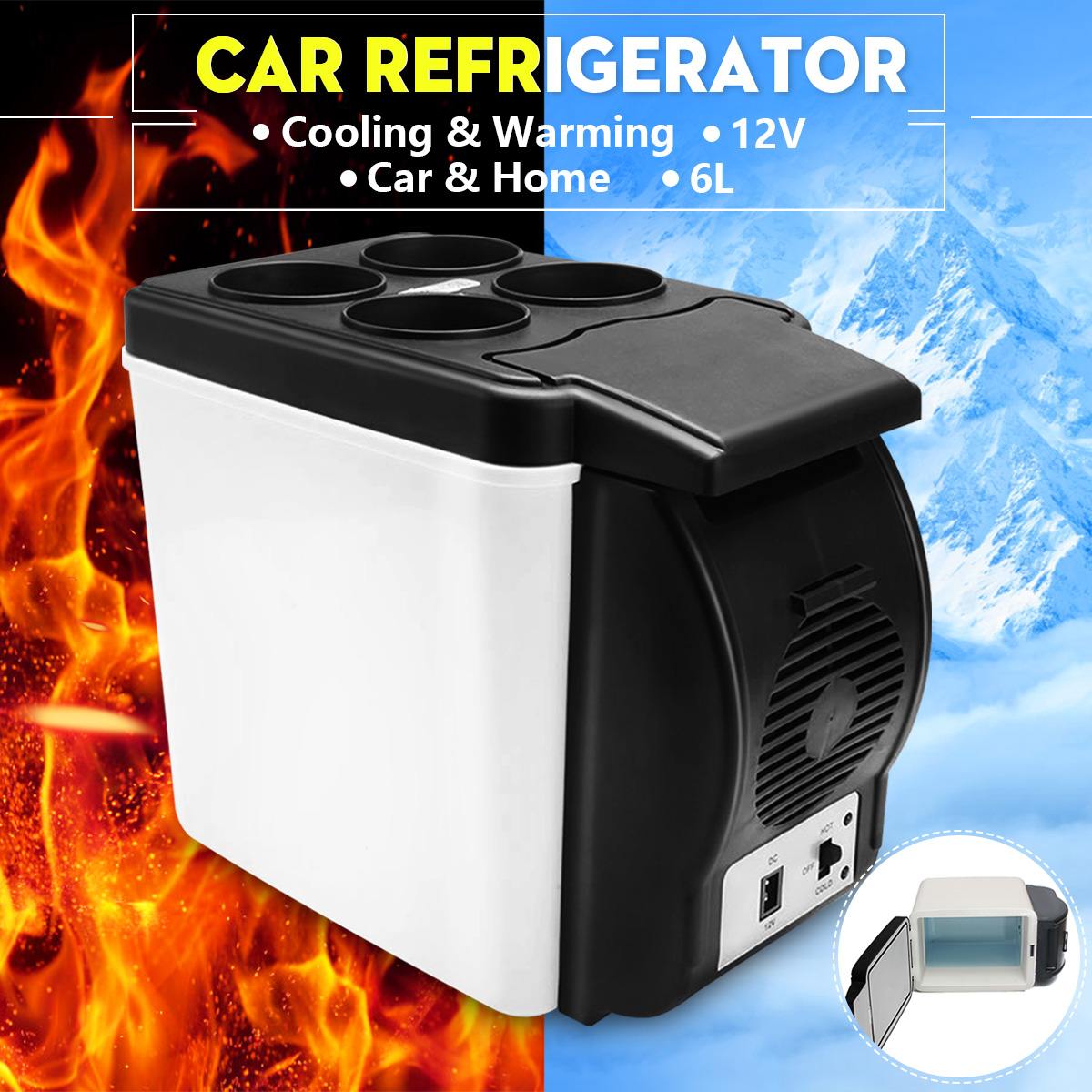 12v 45w 6l bil mini køleskab 2 in 1 fryser varmelegeme køligere varmere bil køleskabe bærbar geladeira iskasse van coche camping