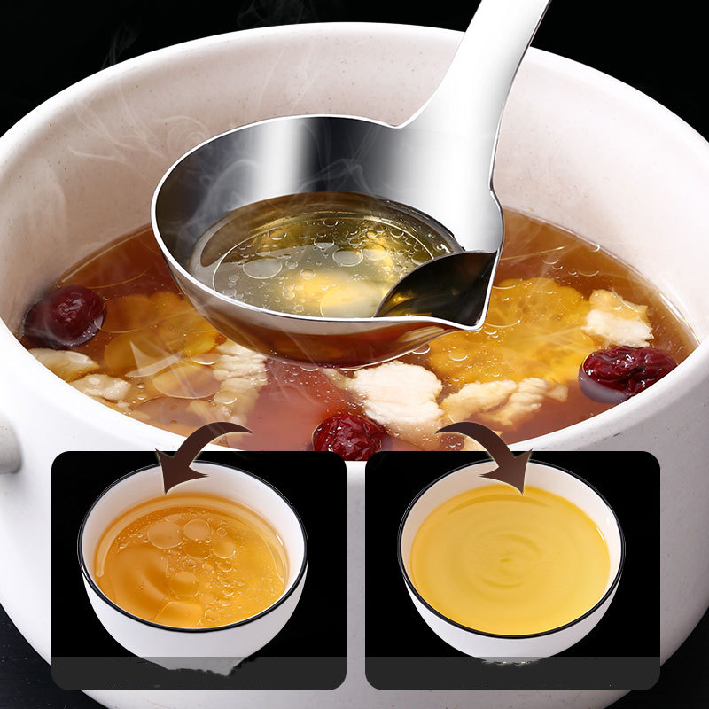 Utensilios de cocina de acero inoxidable 304, cuchara de sopa con filtro de aceite, escurridor, accesorios, utensilios de cocina