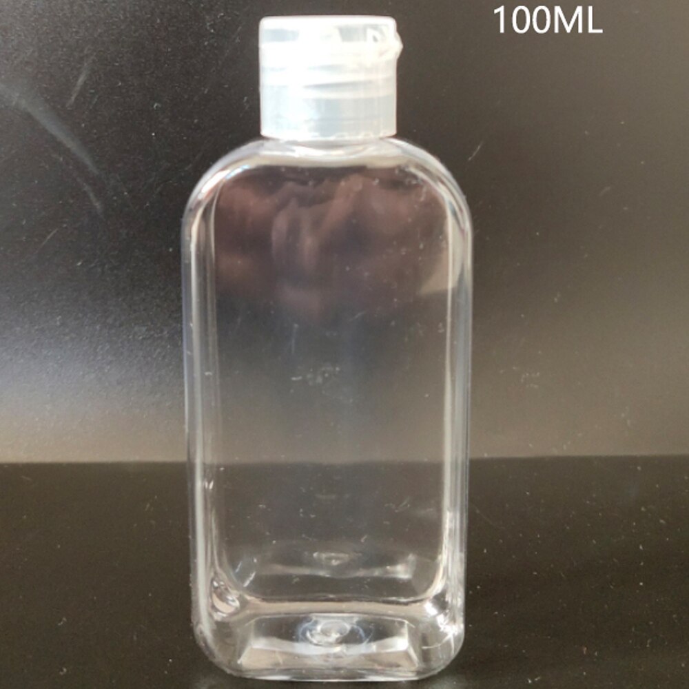 100ml Empty PET Bottle Plastic Portable Clear Refillable Flip-Top Bottles For Travel Makeup Liquid Gel Lotion Container