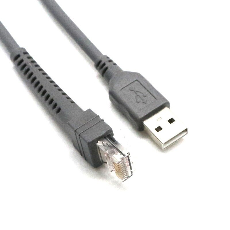 USB To RJ48 RJ50 Scanner Data Cable for LS1203 LS2208 LS4208 LS3008 CBAU01-S07ZAR Symbol Barcode Scanner Part Cable
