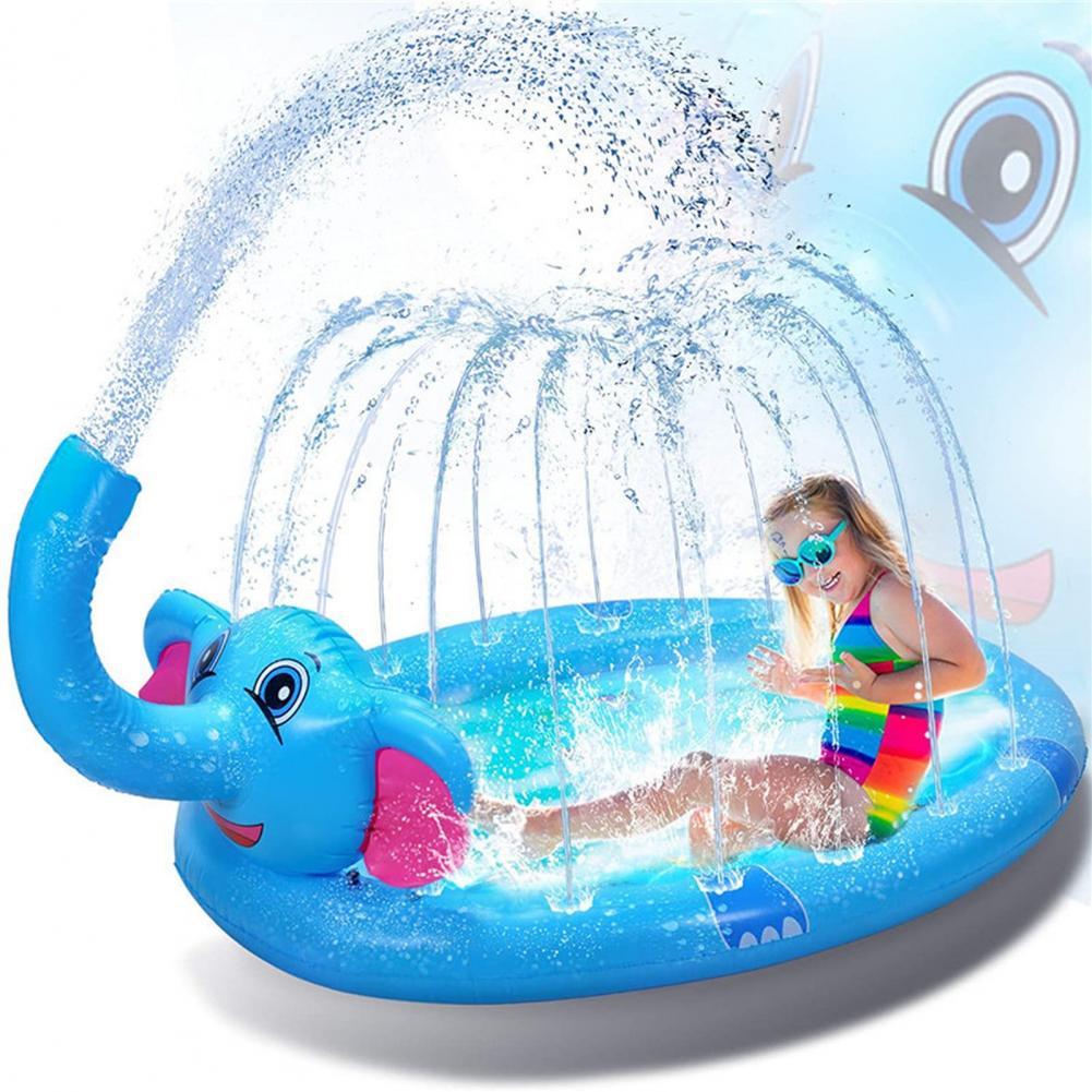 Opblaasbaar Zwembad Olifant Vorm Herbruikbare Sprinkler Pad Play Cooling Mat Zwembad Outdoor Opblaasbare Waternevel Pad Mat Speelgoed