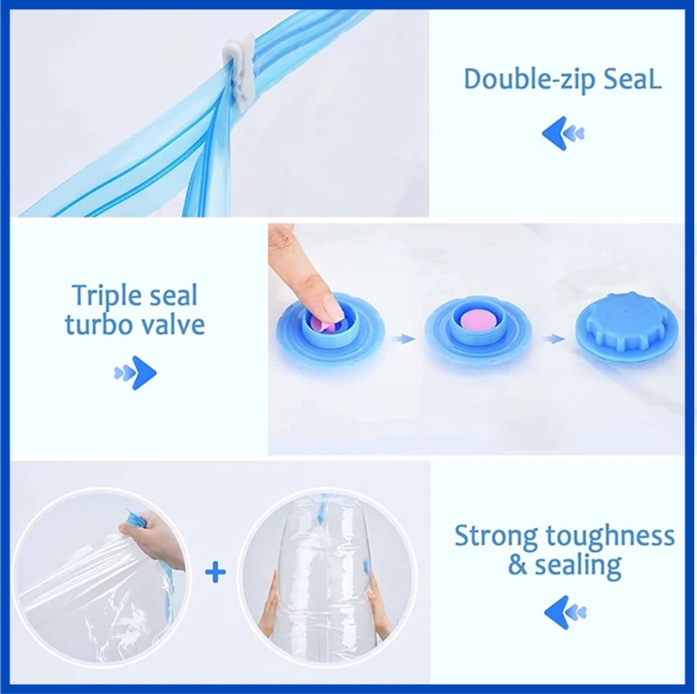 Sacs de rangement sous vide pour le stockage de vêtements en duvet, paquet de compression, couverture de literie, gain de place, sac de voyage, 8 pièces, 5 pièces, 3 pièces