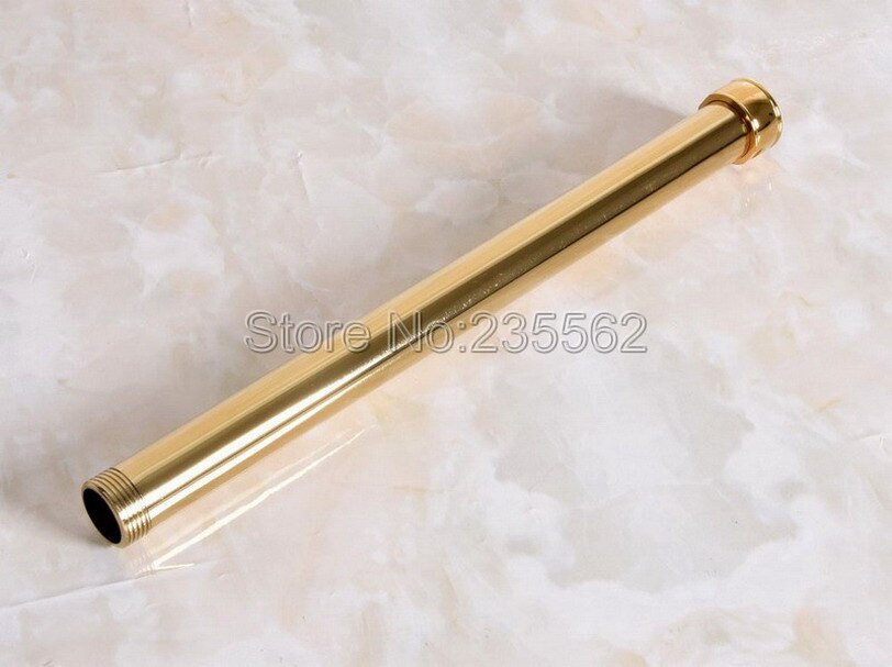 Gold Color Brass Extension Tube Pipe Rod For Rain Shower Faucet Set (G3/4") Lba703
