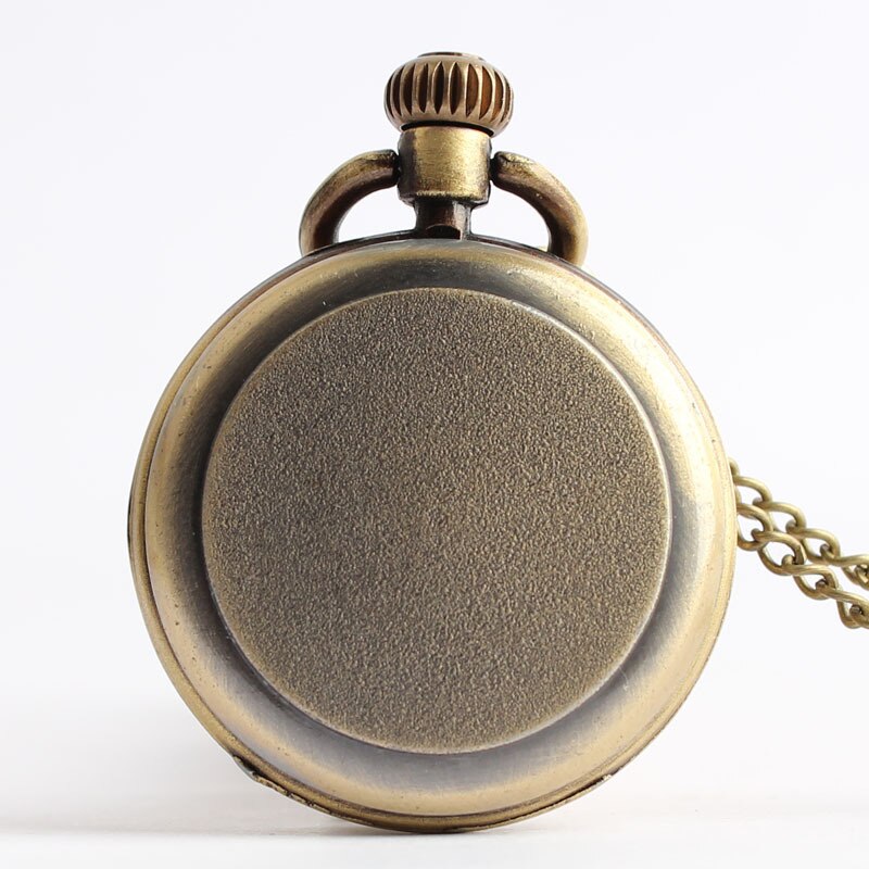 35 x 35mm gele roma zakhorloge ketting vintage bronzen hanger dameshorloge met ketting  cf1094