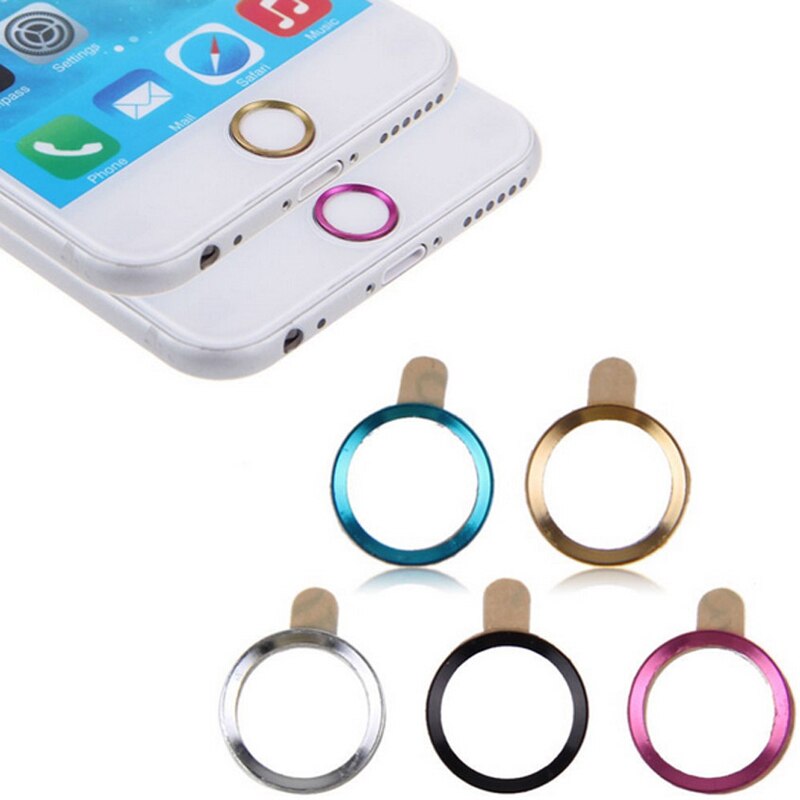 10 PCS Fingerprint Touch ID Home Button Sticker for Apple IPhone 5 5S SE 6 S 6S 7 8 Plus IPad Mobile Phone Sticker Skin Gold Red