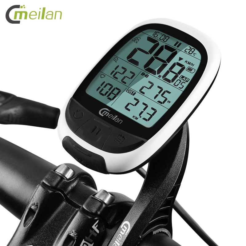 Meilan-cronómetro inalámbrico M2, con GPS, ordenador para bicicleta con ANT + y Bluetooth, velocímetro, Sensor de cadencia y control del ritmo cardíaco