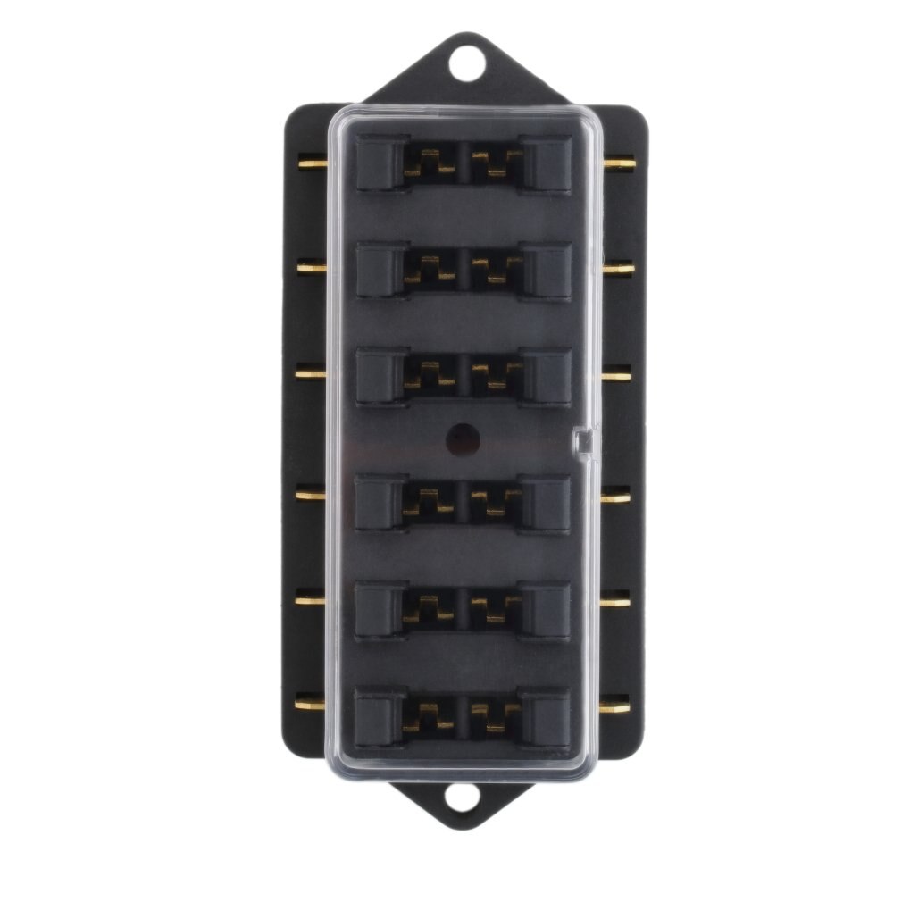 Nyaste 12v 6 -vägs säkringsbox block säkringshållare box bil fordon krets bil blad bil säkring tillbehör verktyg