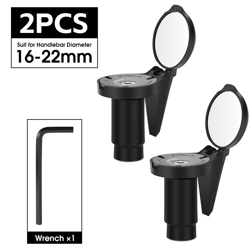WEST BIKING Mini Handlebar Mirror for Bicycle Universal Adjustable Rotate 16-22mm MTB Road Bike Rearview Mirror Bike Accessories: Orange
