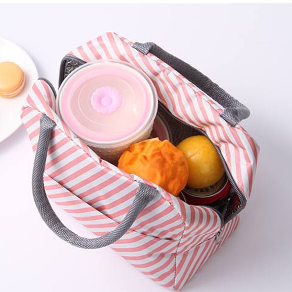 2W#Simple Style Large Capacity Waterproof Oxford Lunch Bag Outdoor Picnic Bag