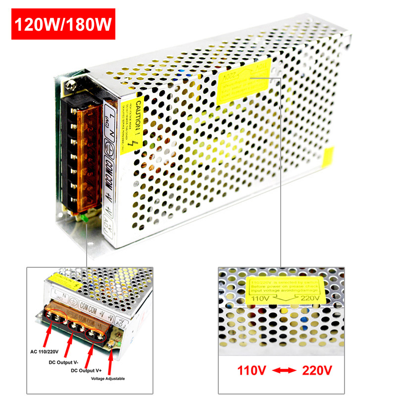 DC 12v Power Supply Unit 2a 3a 5a 10a 20a Led Driver Transformer 220 v to 12 v Power Supply 12 Volt Power Supply for Led Strip