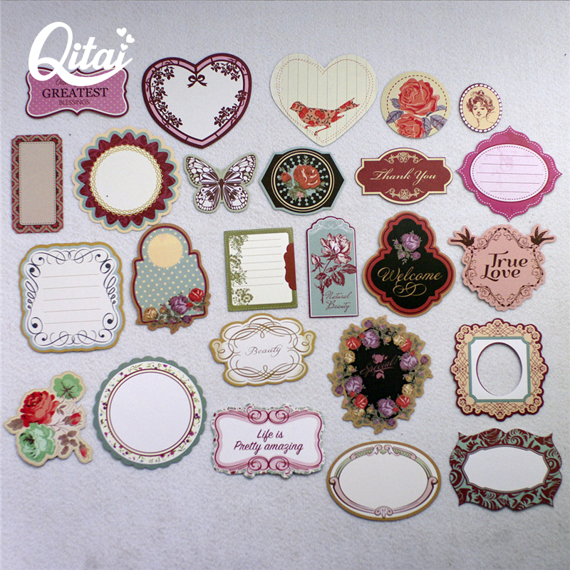 QITAI 25pcs die cut paper embellishments DIY Scrapbooking Photo Album Crafts Card Decoration by kids handmade SF211