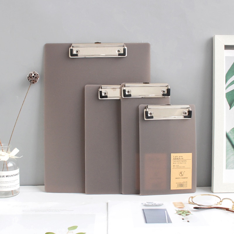 A6 / A5 / A4 clipboard clips Folder Board Menu Paper Clamp Gray Writing Clips Ticket Holder Hanging Cardboard Notepad board