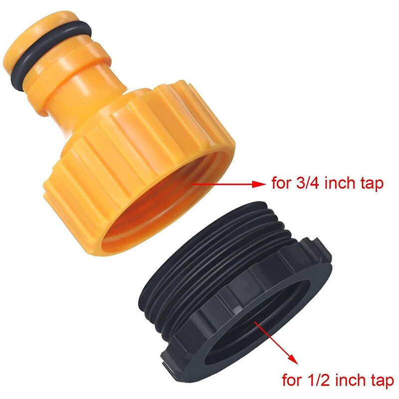 12 Stuk Slang Aansluiting Tap Verbinding, Voor Schroefdraad Tap, 2 In 1 Tap Adapter