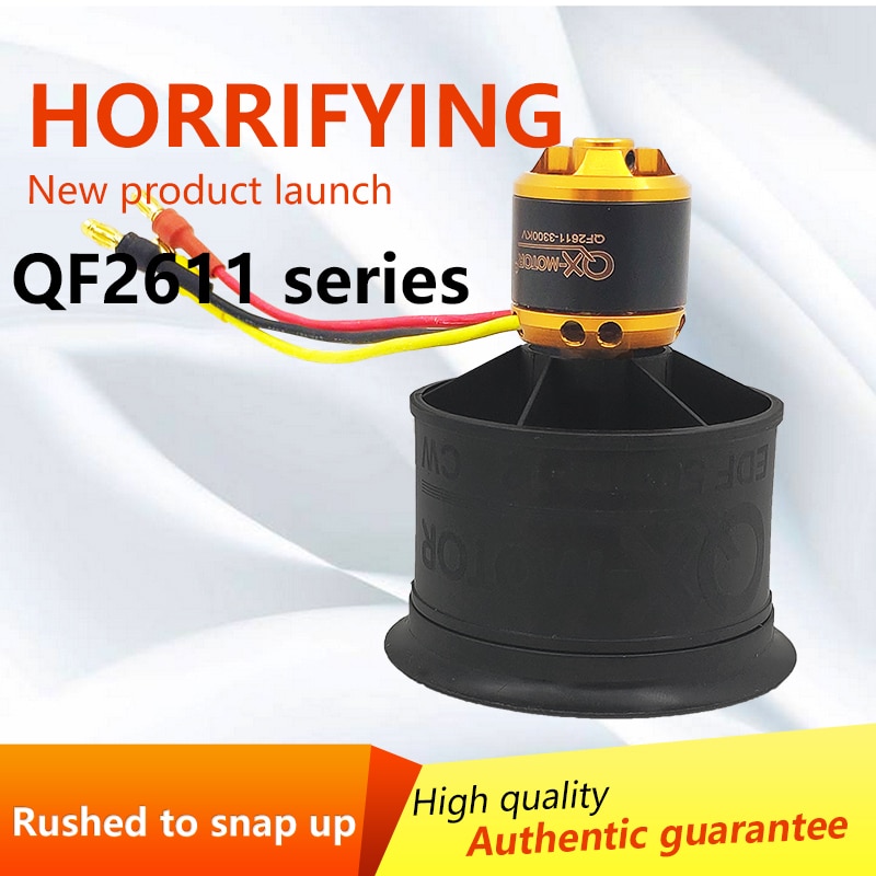 Qx-motor 50mm 12 blade kanalventilator 50 edf cw eller ccw med  qf2611 3s 4s børsteløs motor til rc fly modelfly